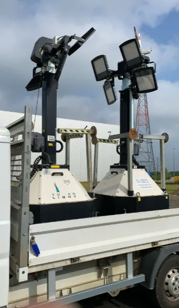 Mobiele lichtmasten verplaatsen en verhuizen
